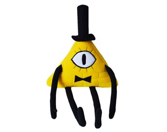 Gravity Falls Purple Bill Cipher Plush Toy Handmade