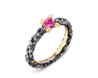Rough Rag Pink Tourmaline - Stackable Ring, Tourmaline Rings, 925 Silver Ring, Tourmaline Ring, Tourmaline Silver Ring, Tourmaline Jewelry