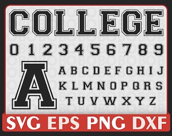 Varsity font | Etsy