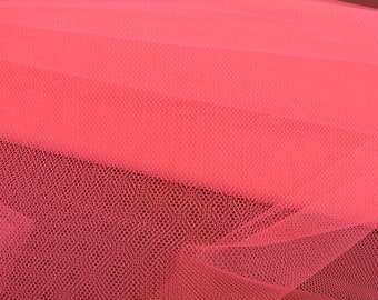 Cerise Net Fabric, Material Netting, Petticoat Net Sold By The Metre