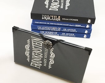 Frankenstein Book Purse Wallet - Sherlock Literary Gift - Dracula Book Cover Wallet - Wallet made from a book