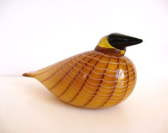 Vitntage Oiva Toikka for Nuutajärvi First Annual Art Bird Hakki Iittala Finland 1996