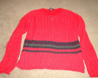 Size Small Vintage sweater 44 in bust 25 in length-sweater-ugly sweater- sweater- ugly christmas sweater--
