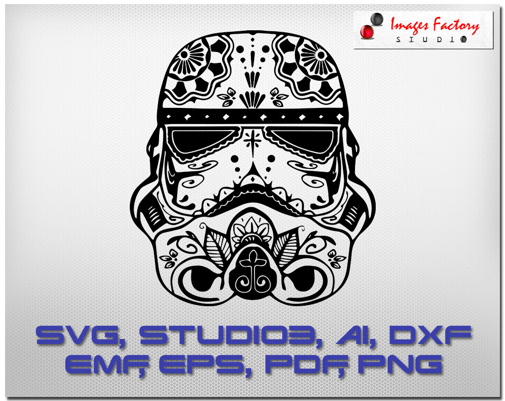 Download Stormtrooper mandala Cricut Design Space Silhouette Digital
