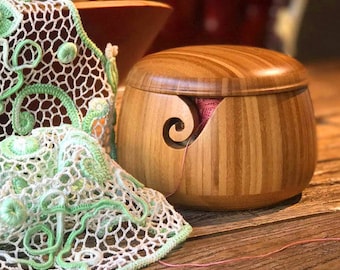 Yarn Bowl Knitting Bowl Knitting Yarn Bowl Knitting Bowls Yarn Holder Crochet Bowl Knitter Bowl Knitting Yarn Crochet Bowls with Cover