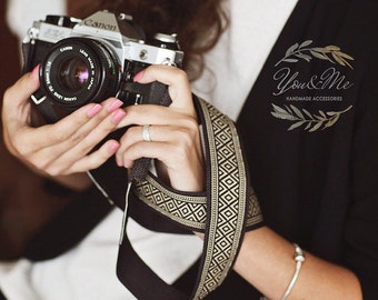 Hand-made camera strap Graphite