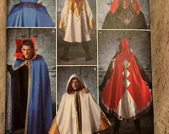 Simplicity #8238 Capes w/Hood Variations Wizard Dr Strange adult costume sewing pattern size One size fits most UC Uncut FF