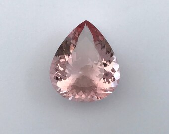 Large Pink Morganite Gemstone, Pear Shape facted cut, diamond alternative, 26.25 cts, 25 mm, 21 mm