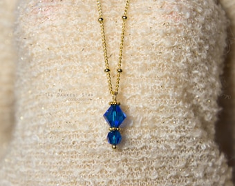 1/3 SD 1/4 MSD BJD Capri Blue Swarovski necklace
