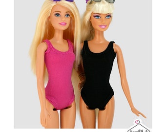 Barbie Swimsuit -7 Colors- Barbie Leotard -Handmade Barbie Clothes by Lovemade-Fashion Doll Leotard/Swimsuit