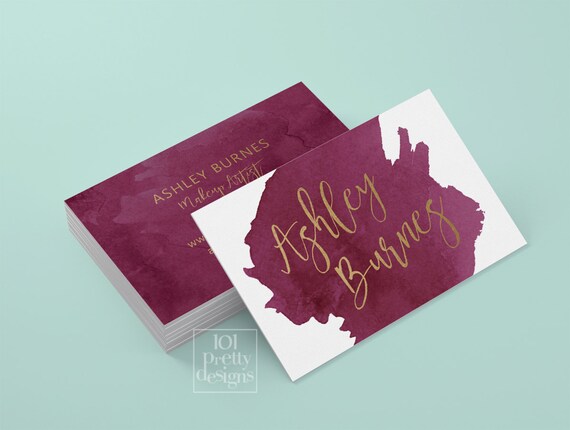 purple business card