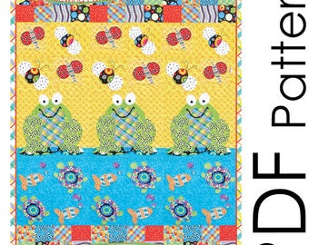 Frog quilt pattern | Etsy