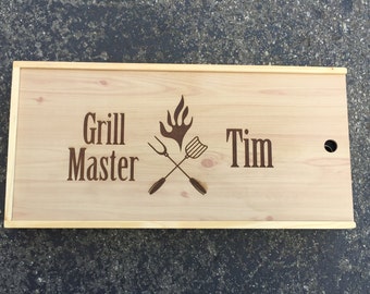 Grill Master, Engraved BBQ Set, BBQ Tools, Christmas Gift, Dad Gift, Groomsman Gift, BBQ Master, Grill Master,