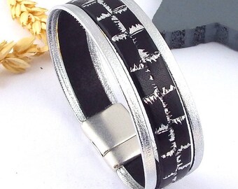 Kit tutorial bracelet silver and black electro silver plated