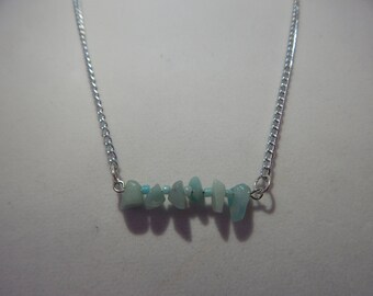 Amazonite Bar Necklace | Amazonite Necklace | Gemstone Necklace