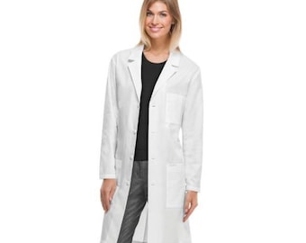 Cherokee 40 inch long lab coat White coat Large size coat Personalize Lab Coat Lab Coat Costume Lab Coat Men Women Lab Coat Lab Coats