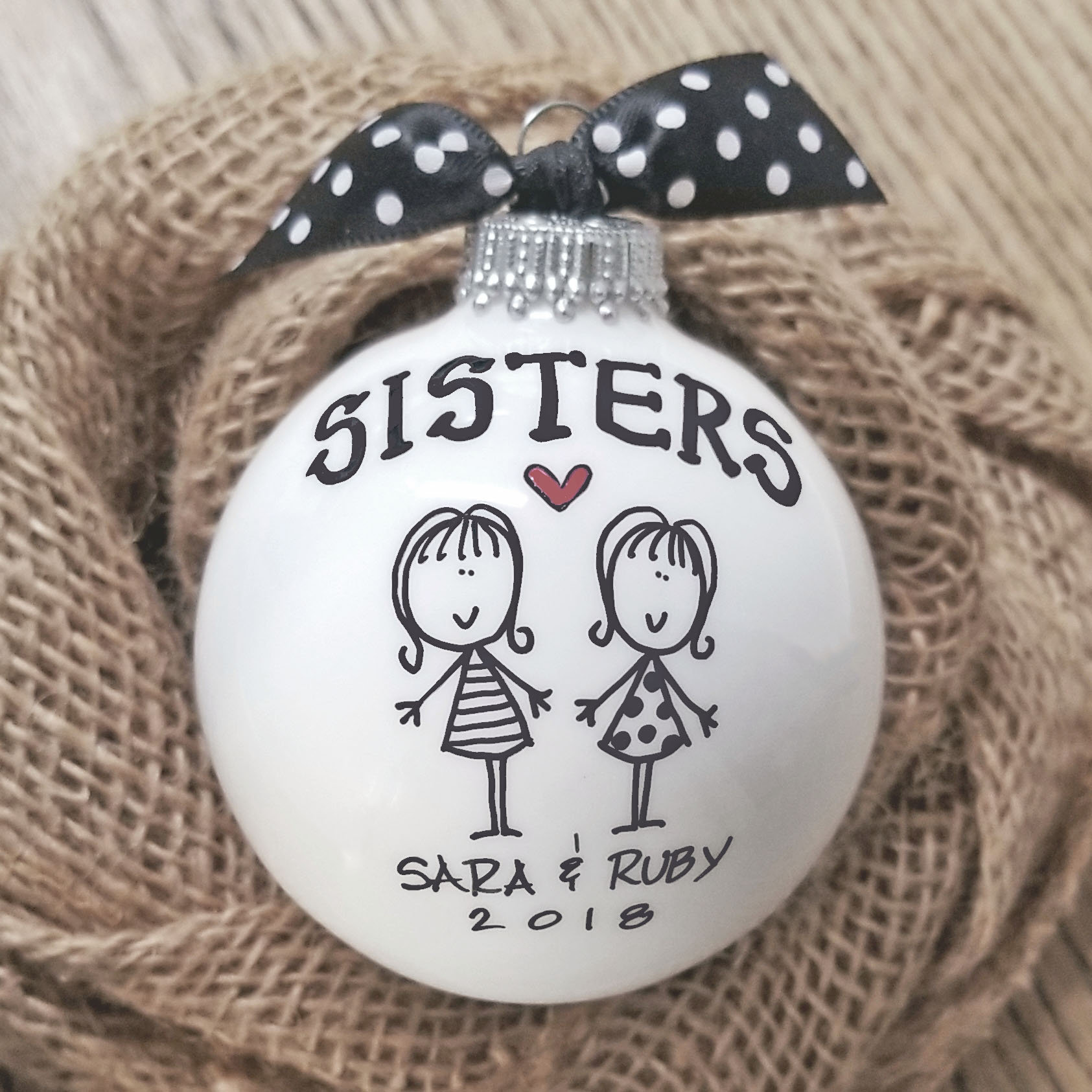 sisters-ornament-christmas-ornament-sister-gift-holiday