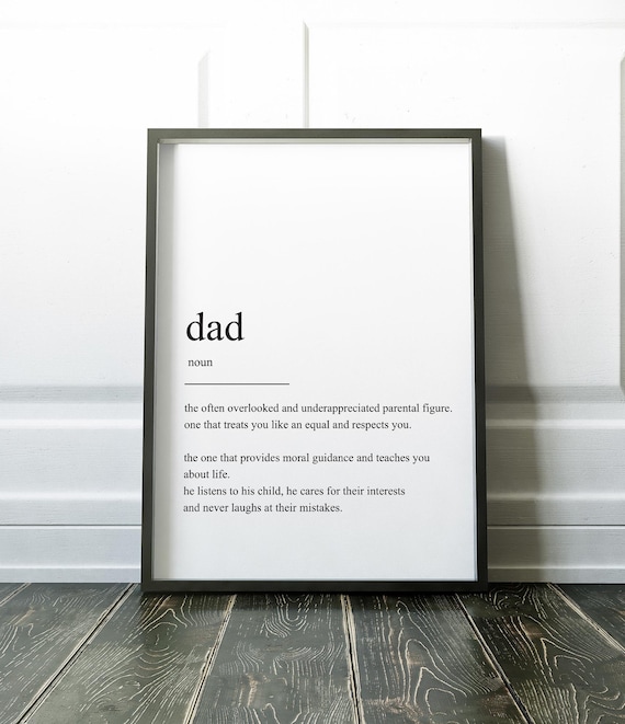 gift for dad dad definition print fathers day present