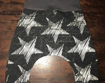 Star Baby Harem Pants - Super Soft French Terry 3-6M - Ready to Ship