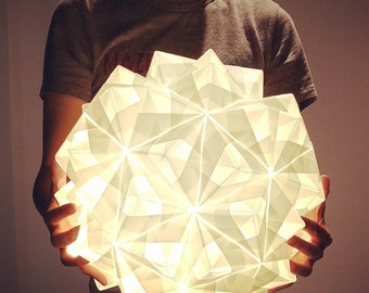 Handmade, Modern, Origami-inspired Lamp/Lighting (16 in.)