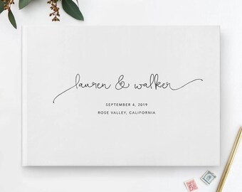 White Wedding Guest Book, Rose Gold Guest Book, Grey Guestbook, Wedding Guestbook, Photo Guest Book, Wedding Album, Photo Guest Book, 08
