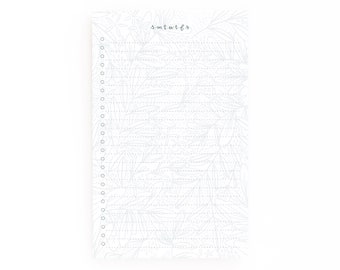 Floral To Do Notepad | Daily Planner Notepad with To Do List: Saturday To Do List Notepad