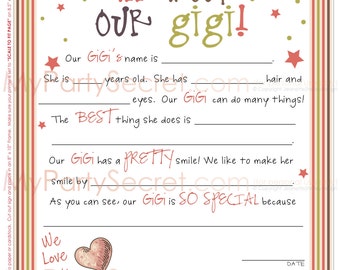 MY AUNT... DIY Printable 8 x 10 Letter for