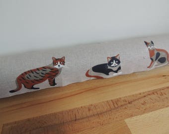 Cats draft Stopper. Light blocker. Door or window snake. Draught excluder. home accessory. energy saver. window draft stop.