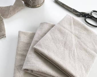 Cotton Linen Fabric, Natural Linen Fabric, By the Half Meter, Rustic Beige Fabric, Heavy Weight Natural Material, Linen Cotton Blend Fabric