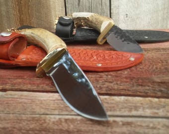 Antler Handle Hunting Knife