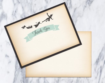 Thank You Card-Printable-DIY-Instant download-Party-Fiesta-Pixie-Neverland-Pan-Birthday-Baby Shower