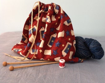 Sock Knitting Project Bag