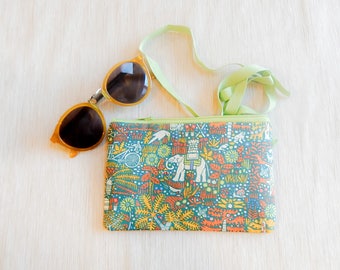 Make Up Bag/ Elephant Gift for Her/ Pencil Case/ Mothers Day Gift/ Bridesmaid gift/ Sister Gift/ BFF Gift/ Girlfriend Gift/ Pouch/ Wife Gift