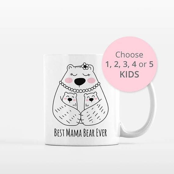 Mama Bear Mug Mom Mothers Day Gift from Kids Twins Triplets from Daughter from Son Mom Mug Mom Birthday Gift for Mom Gift Mom Coffee Mug