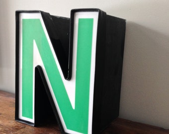 N - Reclaimed vintage letter - SALE