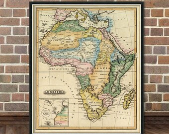 old map of africa africa map reproduction vintage maps restored archival prints