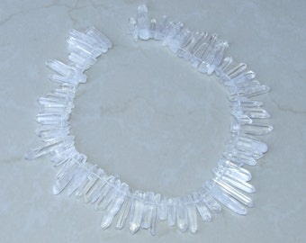Polished Quartz Points. Full Strand - Polished Crystal Points - Natural Quartz Points - Random Lengths - 15mm - 35+mm
