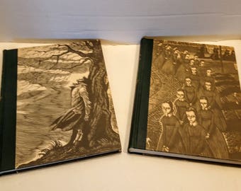 Wuthering Heights and Jane Eyre Book Set Brontë Sisters Wood Engravings by Fritz Eichenberg