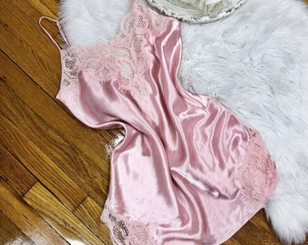 Sz Med Vtg Victorias Secret Gold Label Slip Dress