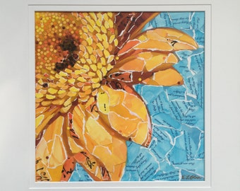 Grand Sunflower Original Acrylic Canvas Painting 30x