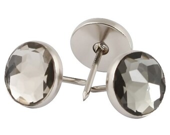 100 Decorative Smoke Color Crystal Upholstery Tacks 7/16" | Decorative Nails, Fabric Tacks | Decotacks