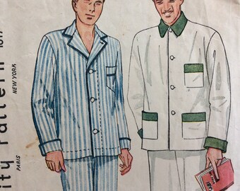Simplicity 1617 mens pajamas size 38 vintage 1930's sewing pattern