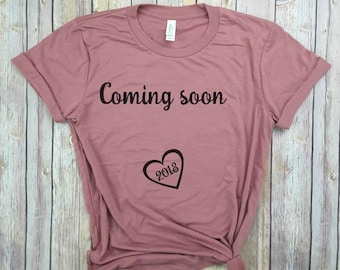 coming soon 2018, preggers shirt, pregnancy announcement shirt, worth the wait, coming soon reveal, birth announcement, maternity tee