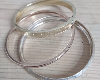 Three vintage bangles
