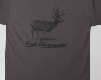 Mule Deer Tee - Eat organic - hunting - outdoors - deer season - wildlife art - graphic tee - Hunting Gift