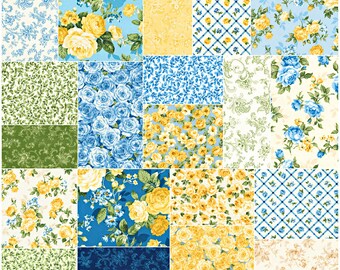 Robert Kaufman Victoria Gardens Precut 5" Charm Pack Fabric Quilting Cotton Squares CHS-602-42 SQ116