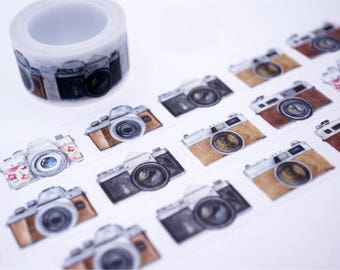 SALE!! Cameras Tape/Deco Masking Tape/Planner Sticker/ Scrapbook Tape/ Deco tape TZ2257