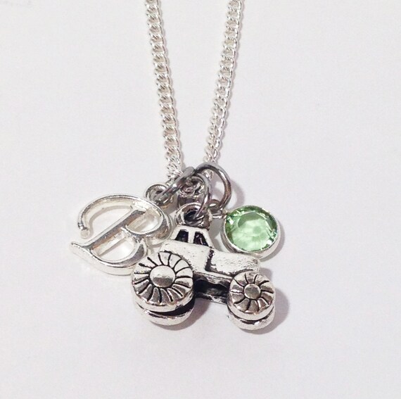 Tractor Necklace Farm Jewelry Gift for Farmer Farmers Wife
