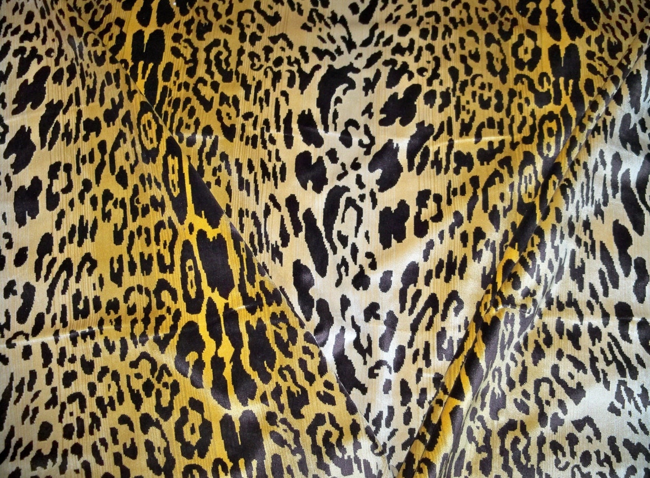 SCALAMANDRE LEOPARDO Leopard Silk VELVET fabric 5 yards Ivory