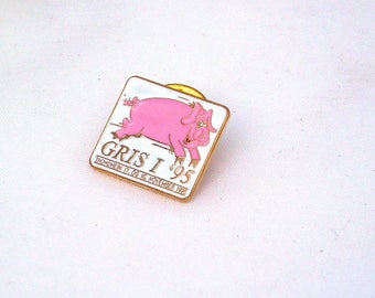 Vintage Pig Lapel Pin - Tie Tack - Norway